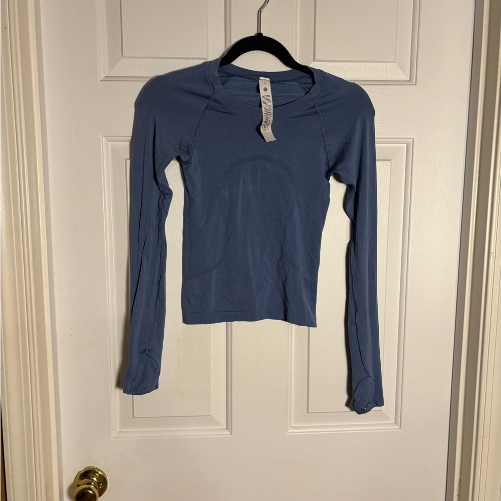 lululemon athletica Slate Blue Long Sleeve Top